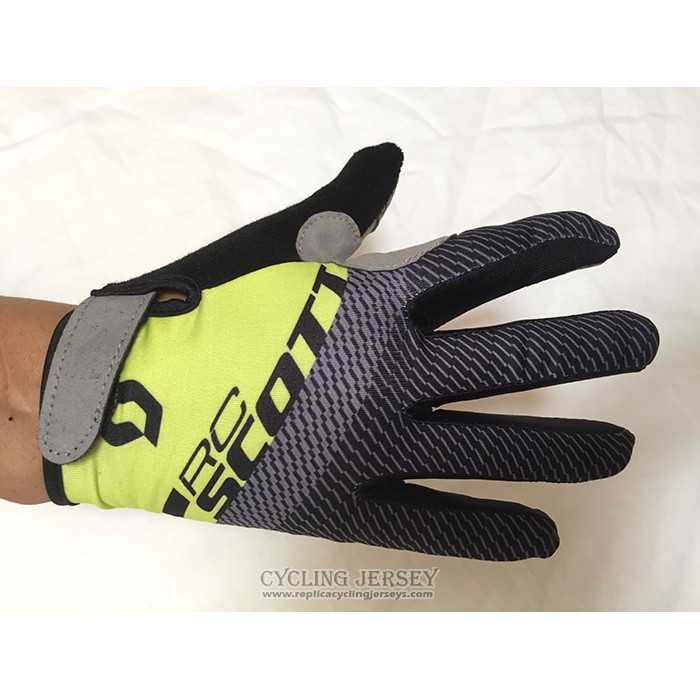 2020 Scott Full Finger Gloves Cycling Yellow Gray